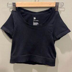 all in motion Black Ribbed Crop Top Size XS